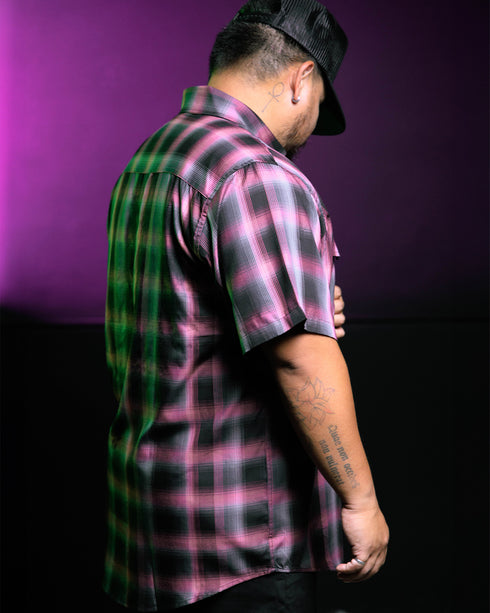 MIDNIGHT VICE BAMBOO SHORT SLEEVE BUTTON UP - MENS